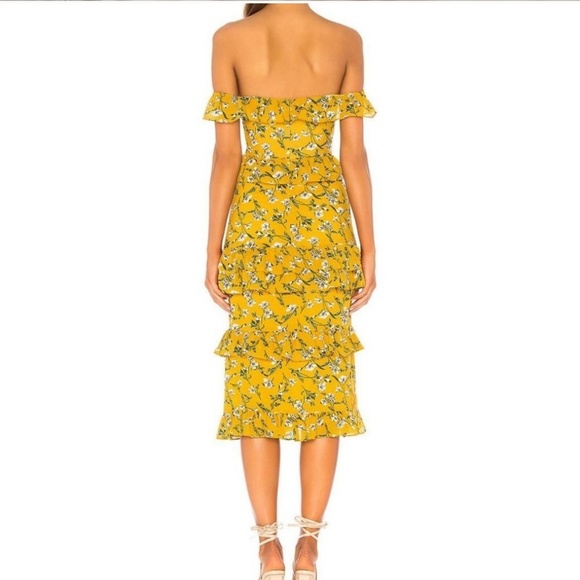 NWT Tularosa Lily Dress Yellow Floral x Revolve - Picture 8 of 8